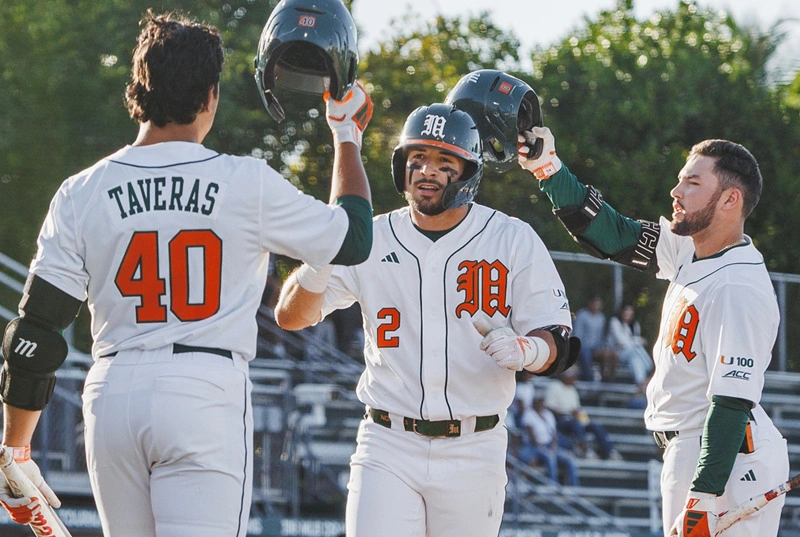 Miami Hurricanes Custom 2025 White Baseball Game Jersey