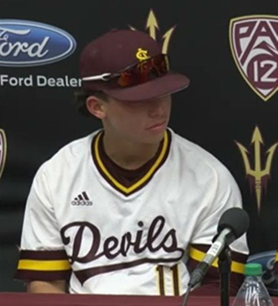 Arizona State Sun Devils #11 Kien Vu White Pullover College Baseball Game Jersey