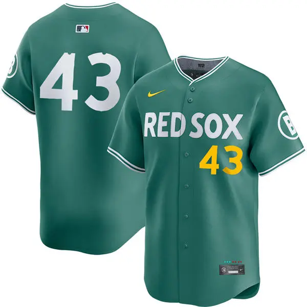 Mens Boston Red Sox #43 Patrick Sandoval 2025 City Connect 2.0 Vapor Limited Player Jersey Green 