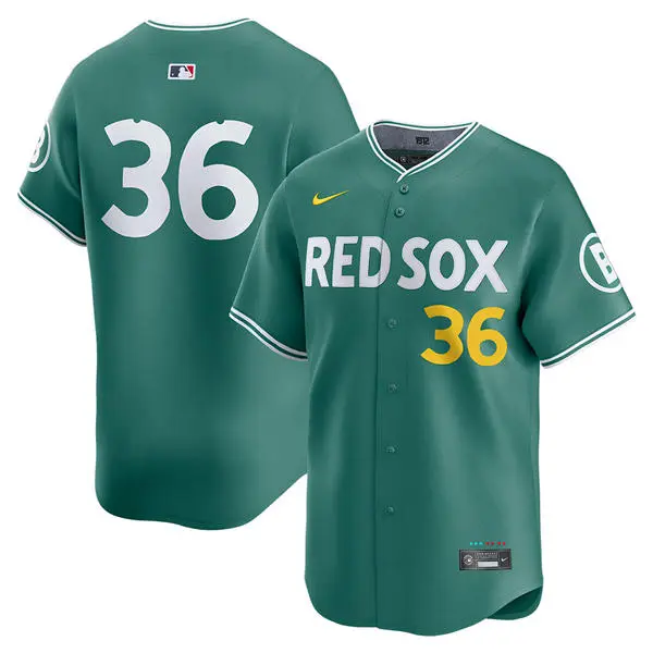 Youth Boston Red Sox #36 Triston Casas 2025 City Connect 2.0 Limited Player Jersey Green 