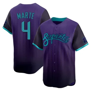Mens Arizona Diamondbacks #4 Ketel Marte Nike Serpientes 2025 City Connect Limited Jersey Purple