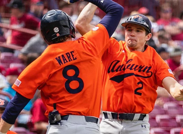 Auburn Tigers Custom 2025 Orange Baseball Game Jersey 