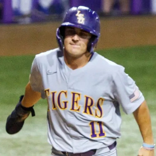 Mens Youth LSU Tigers #11 Josh Pearson 2025 Gray Baseball Game Jersey