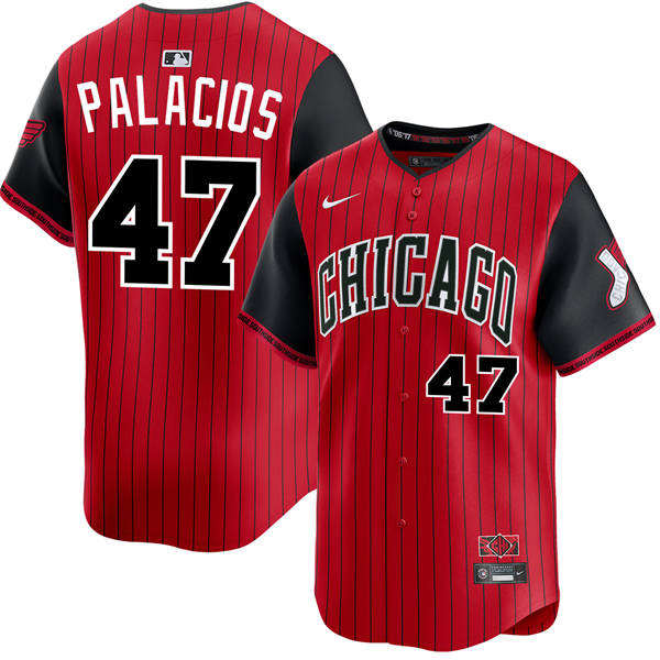 Mens Chicago White Sox #47 Joshua Palacios Red Black 2025 City Connect 2.0 Limited Jersey