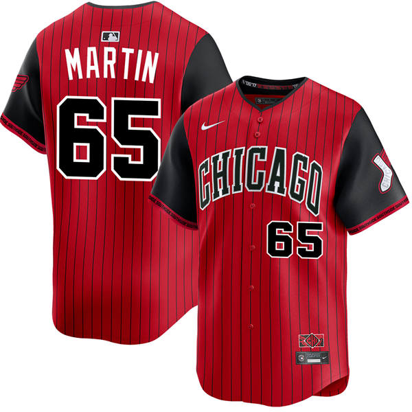 Mens Chicago White Sox #65 Davis Martin Red Black 2025 City Connect 2.0 Limited Jersey