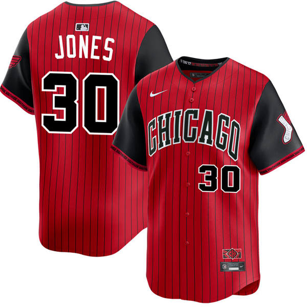 Mens Chicago White Sox #30 Tim Elko Red Black 2025 City Connect 2.0 Limited Jersey