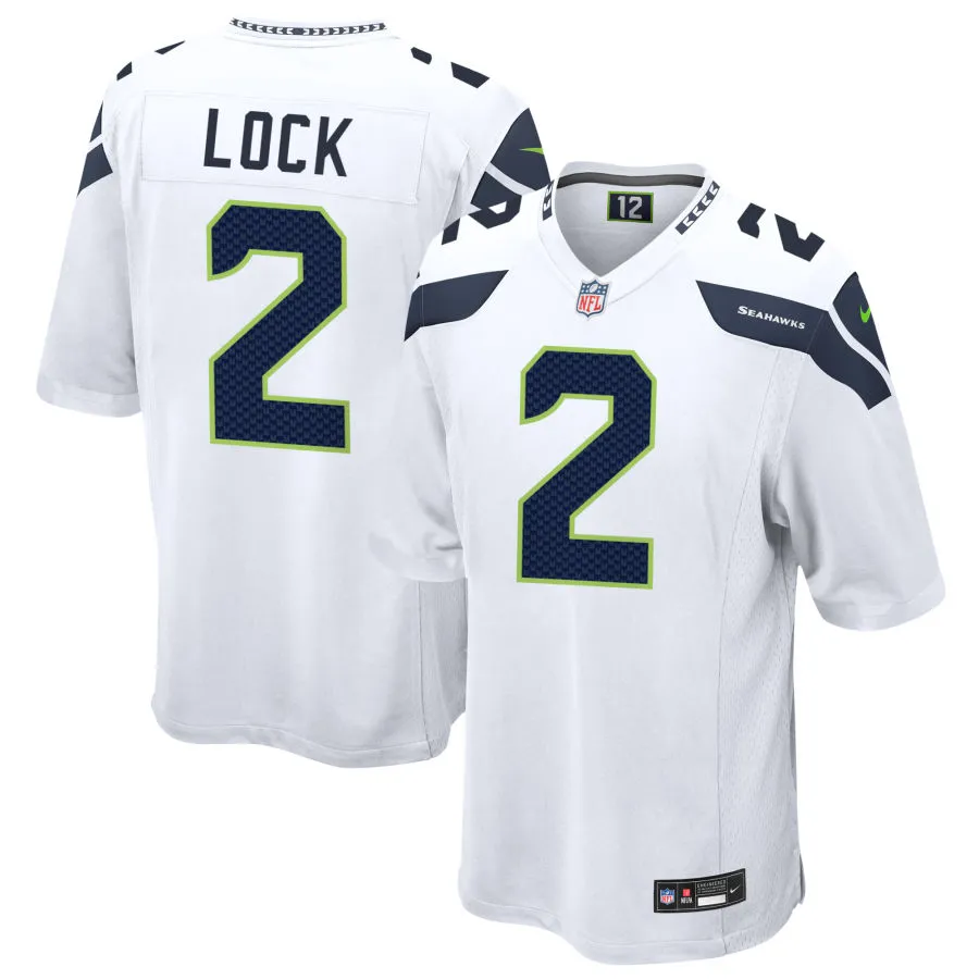 Youth Seattle Seahawks #2 Drew Lock Nike White Limited Jersey