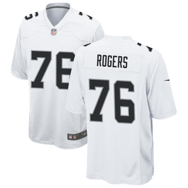 Youth Las Vegas Raiders #76 Caleb Rogers Nike White Limited Player Jersey