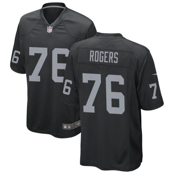 Youth Las Vegas Raiders #76 Caleb Rogers Nike Black Limited Player Jersey