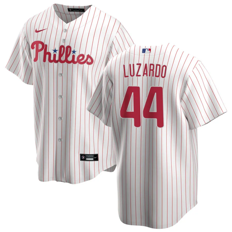 Youth Philadelphia Phillies #44 Jesus Luzardo Nike White Pinstripe Home Limited Player Jersey