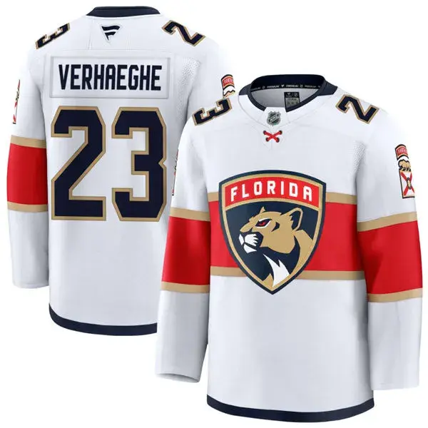Youth Florida Panthers #23 Carter Verhaeghe Fanatics White Away Jersey