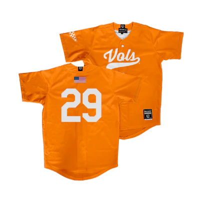 Tennessee Volunteers #29 Aidan Hayse Nike Orange Vols College Baseball Game Jersey