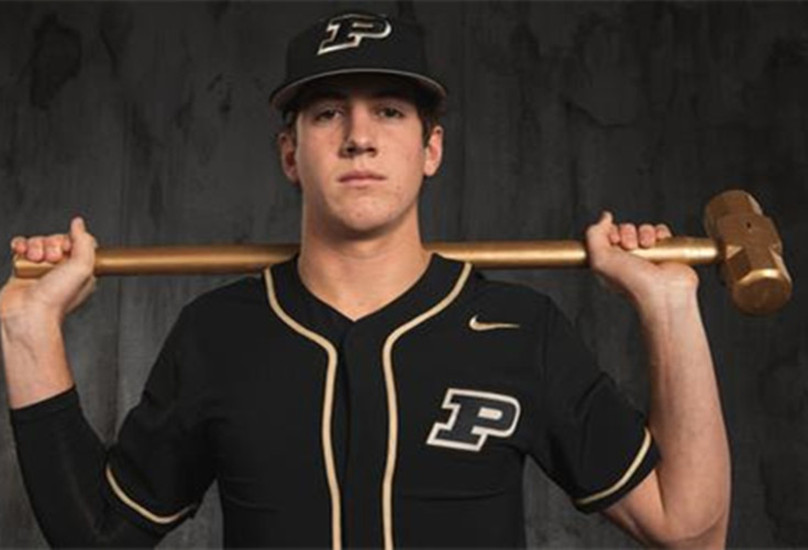 Purdue Boilermakers #5 Brody Chrisman Black P  College Baseball Game Jersey