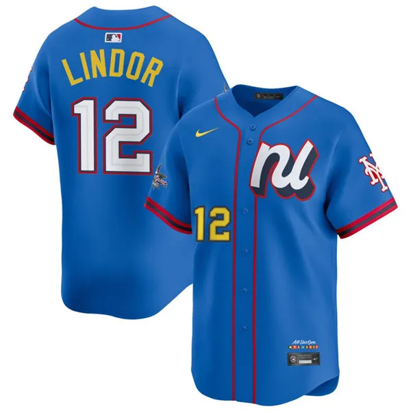 New York Mets #12 Francisco Lindor 2025 All-Star National League Limited Player Jersey Blue