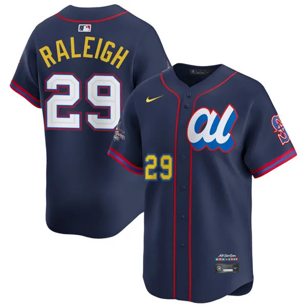 Seattle Mariners #29 Cal Raleigh 2025 All-Star American League Limited Player Jersey Navy