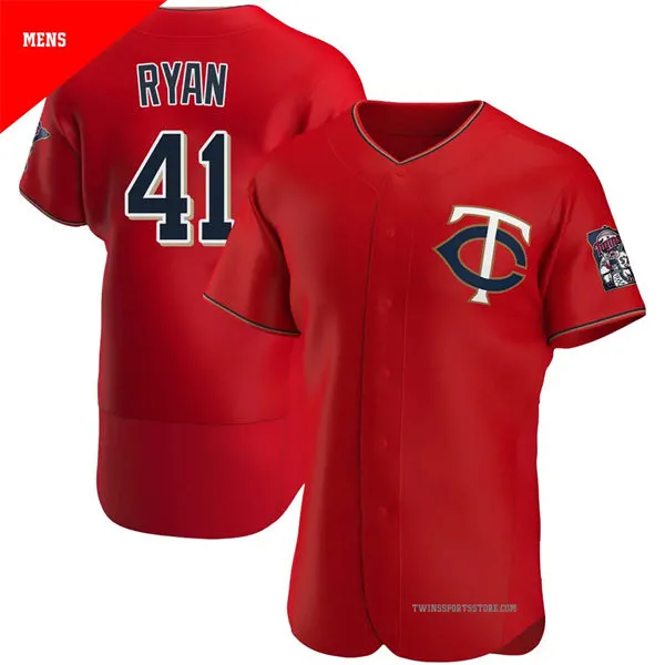 Mens Minnesota Twins #41 Joe Ryan Nike Red Alternate Vapor imited Jersey