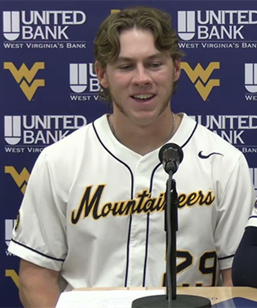 West Virginia Mountaineers #29 Reese Bassinger White College Baseball Game Jersey