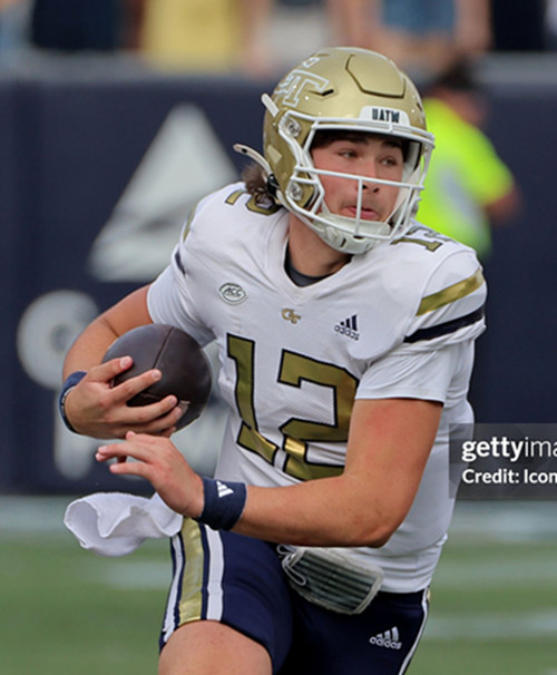 Georgia Tech Yellow Jackets #12 Aaron Philo 2024 White Gold College Football Game Jersey