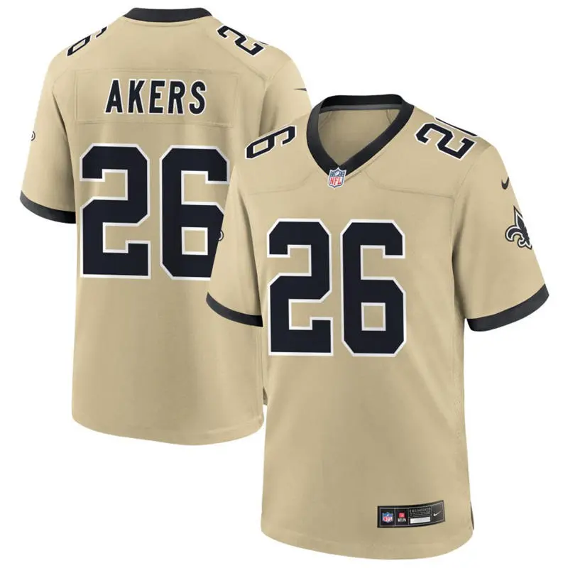 Youth New Orleans Saints #26 Cam Akers Nike Gold Gameday Golds Alternate F.U.S.E. Limited Jersey