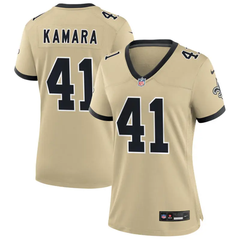Women's New Orleans Saints #41 Alvin Kamara Nike Gold Gameday Golds Alternate Limited Jersey