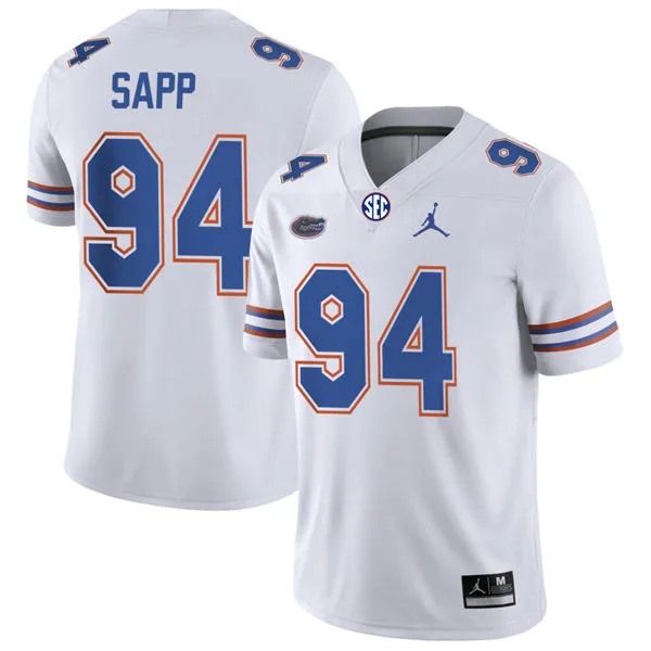 Florida Gators #94 Tyreak Sapp White 2025 Football Game Jersey