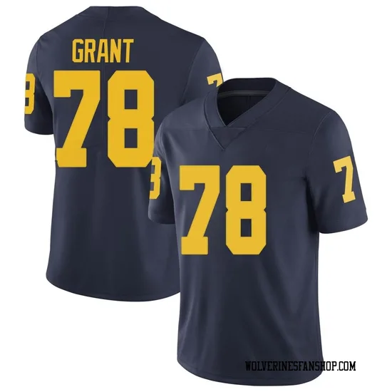 Michigan Wolverines #78 Kenneth Grant Navy Football Game Jersey