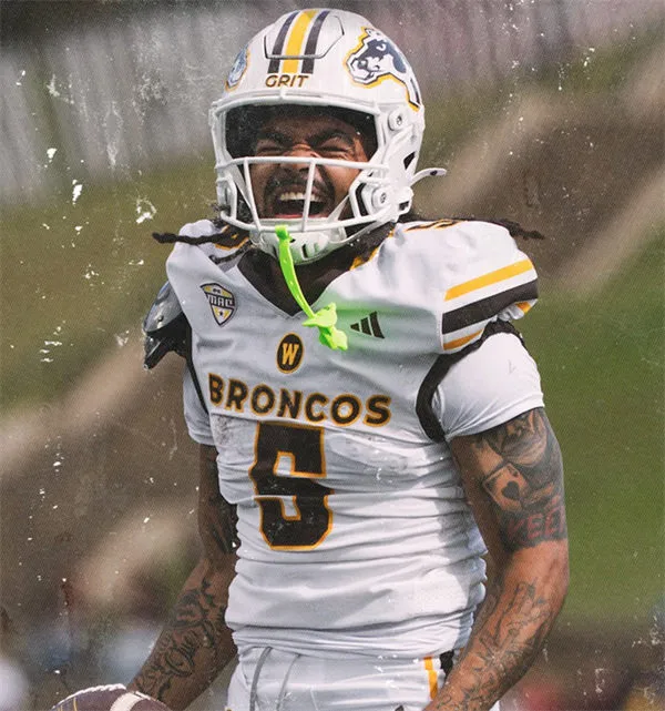 Western Michigan Broncos #5 Devin Miles 2025 White Football Game Jersey