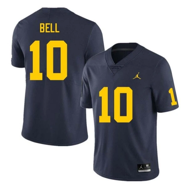 Michigan Wolverines #10 Kendrick Bell 2025 Navy Football Game Jersey