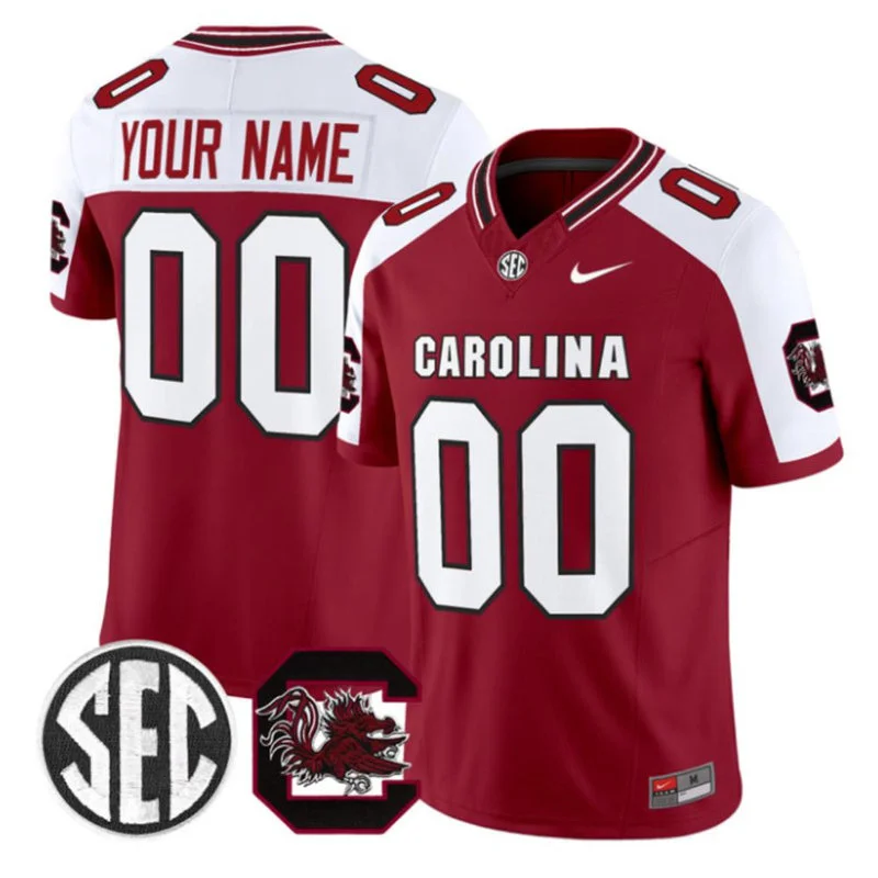 South Carolina Gamecocks Custom Garnet White Gratitude Throwback Football Limited Jersey