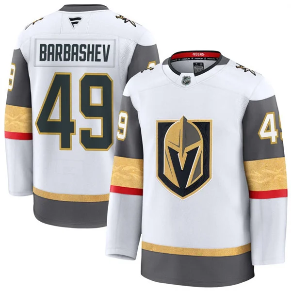 Mens Vegas Golden Knights #49 Ivan Barbashev Fanatics Away White PremiumJersey