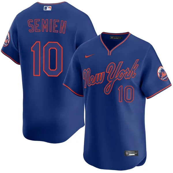 Mens New York Mets #10 Marcus Semien Nike Royal Pullover Alternate 2nd Limited Jersey