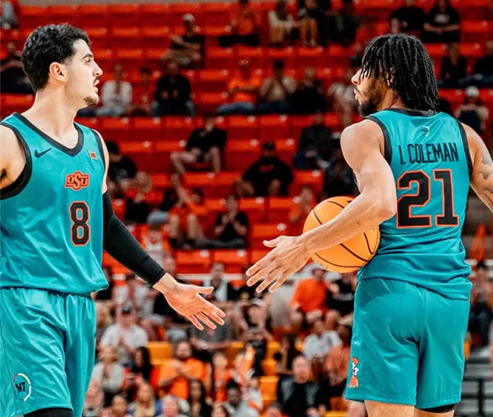 Oklahoma State Cowboys Custom Nike 2026 Turquoise Basketball Game Jersey