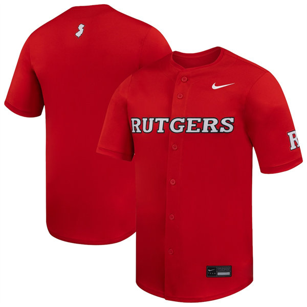 Rutgers Scarlet Knights Custom 2026 Nike Scarlet Baseball Game Jersey