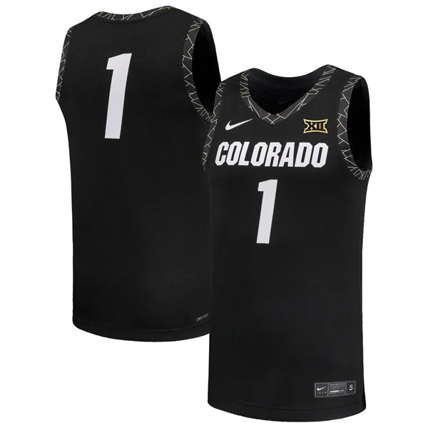 Colorado Buffaloes Custom Nike 2026 Black XII College Basketball Game Jersey