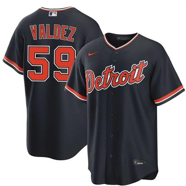 Men's Detroit Tigers #59 Framber Valdez Nike 2026 Navy Alternate Limited Jersey