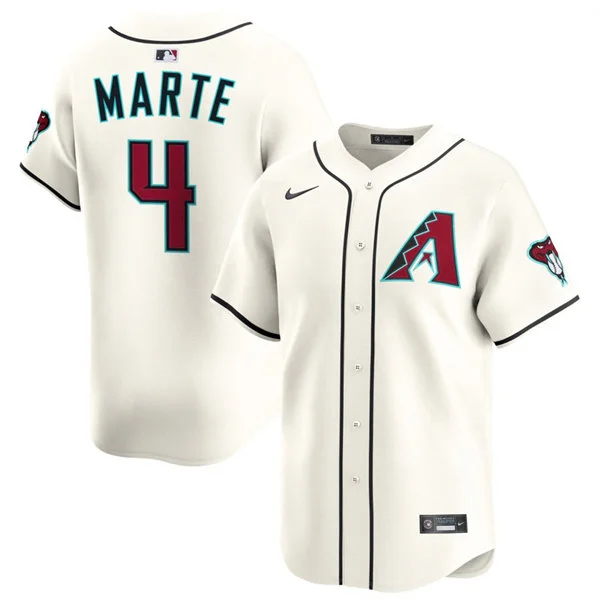 Youth Arizona Diamondbacks #4 Ketel Marte Nike Home Cream Limited Jersey