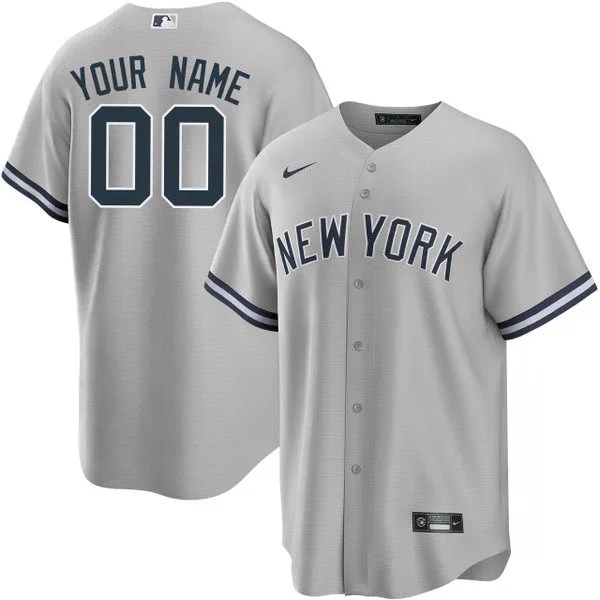 New York Yankees Custom Nike 2022 Gray Away Limited Personalized Jersey