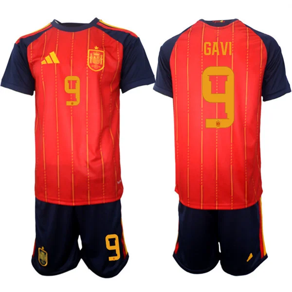 Mens Spain National Team #9 Gavi Home Red 2026 FIFA World Cup Soccer Jersey Kit