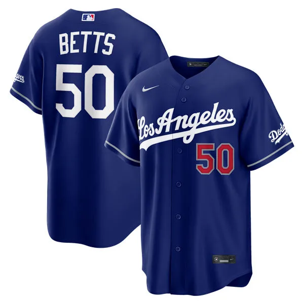 Womens Los Angeles Dodgers #50 Mookie Betts Nike 2026 Royal Alternate 2nd Stadium Jersey