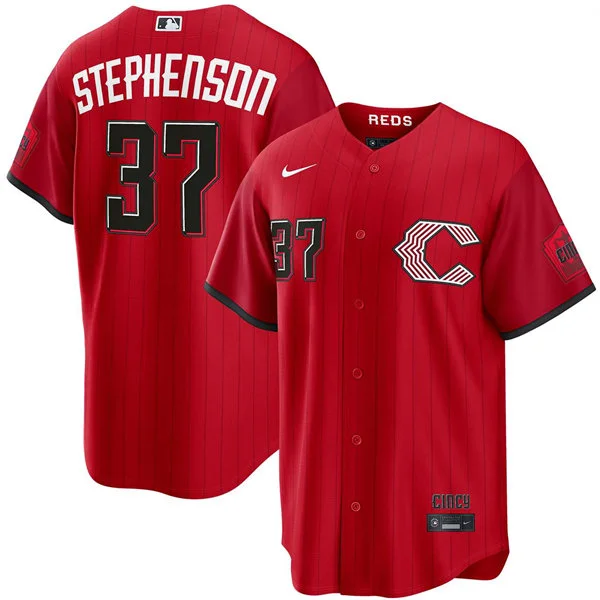Men's Cincinnati Reds #37 Tyler Stephenson Nike 2026 All-Red City Connect Limited Jersey