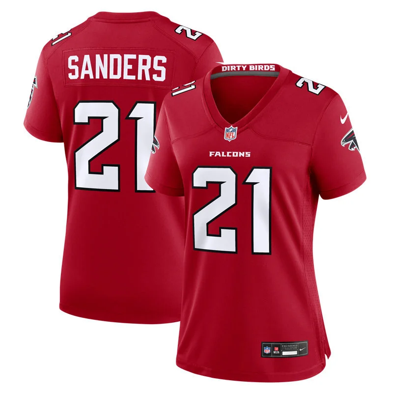 Women's Atlanta Falcons #21 Deion Sanders Nike 2026 Red Alternate Limited Jersey