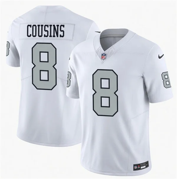 Youth Las Vegas Raiders #8 Kirk Cousins  Nike White Silver Alternate Limited Jersey