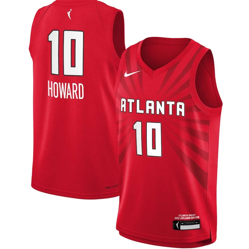Atlanta Dream #10 Rhyne Howard Red Explorer Edition Victory Player Jersey
