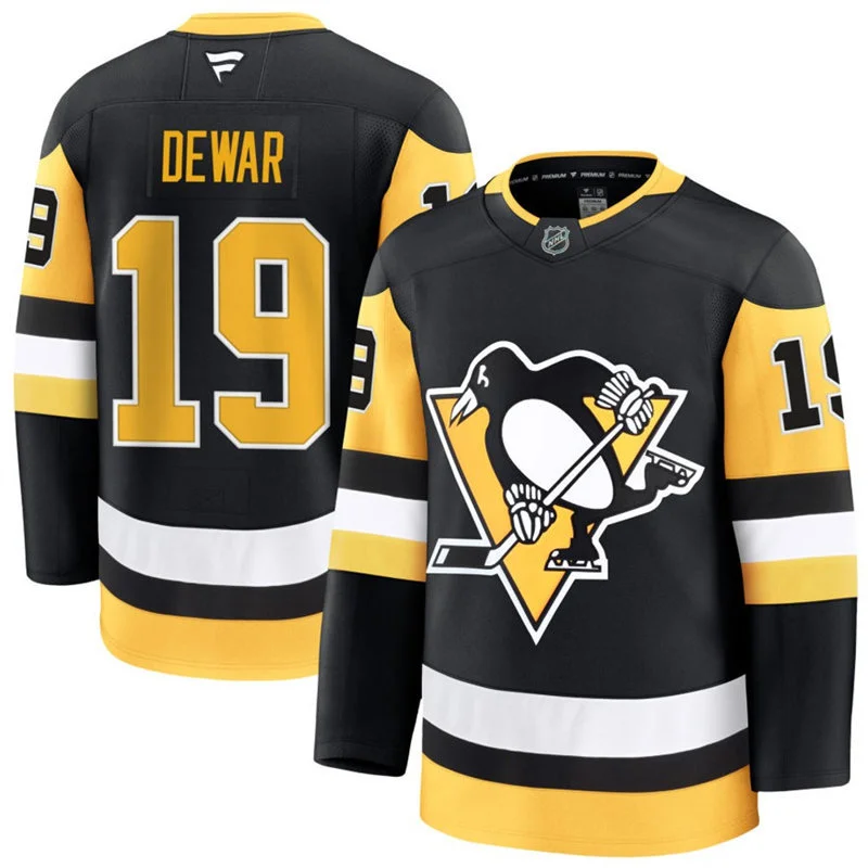 Mens Pittsburgh Penguins 19 Connor Dewar Fanatics Home Black Premium Jersey