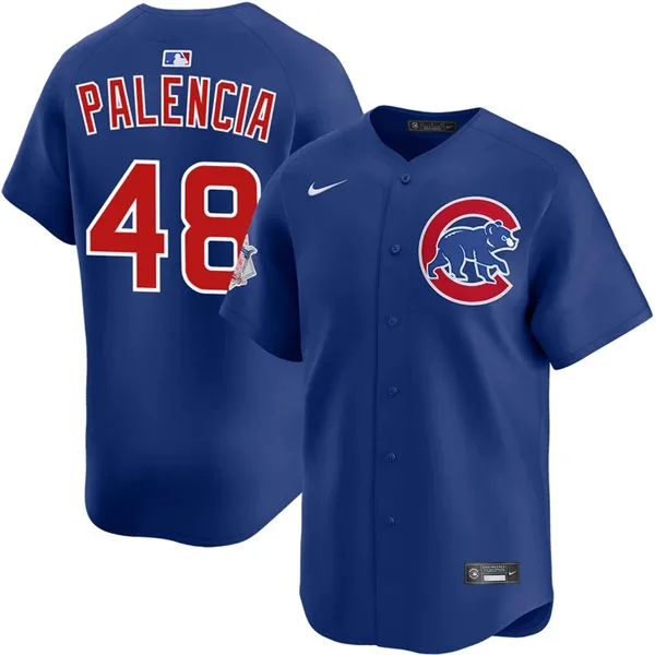 Mens Chicago Cubs #48 Daniel Palencia Nike Royal Alternate Limited Jersey