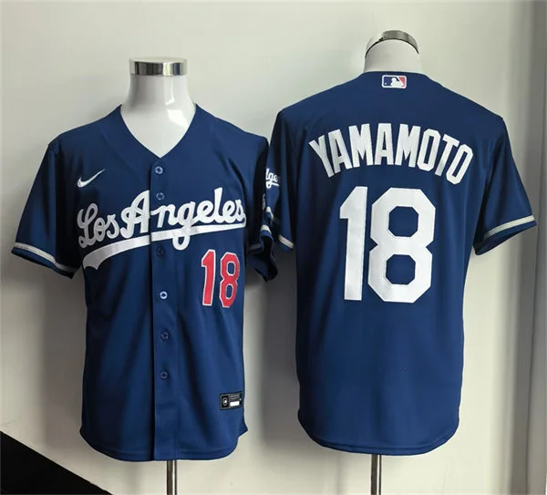 Mens Los Angeles Dodgers #18 Yoshinobu Yamamoto Nike 2026 Royal Alternate 2nd Stadium Jersey