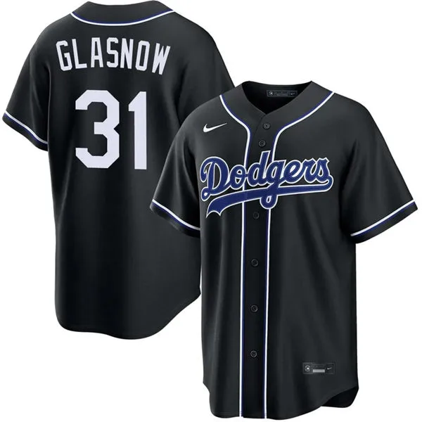 Mens Los Angeles Dodgers #31 Tyler Glasnow 2026 Black Carbon Fashion Limited Jersey
