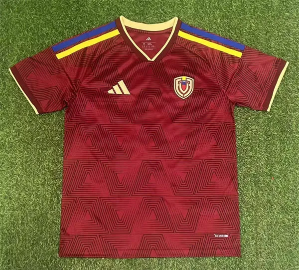 Venezuela National Soccer Blank 2026 Home Wine Replica Soccer Team Jersey