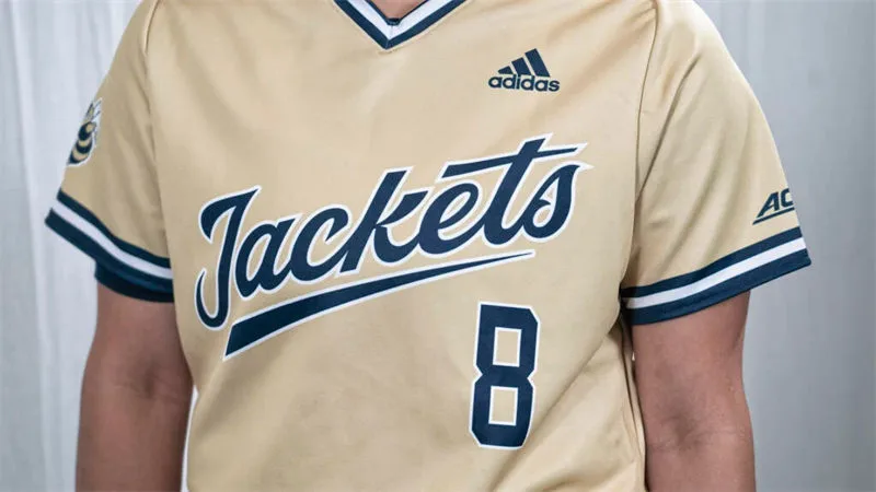 Georgia Tech Yellow Jackets Custom Yellow Pullover Baseball Jersey