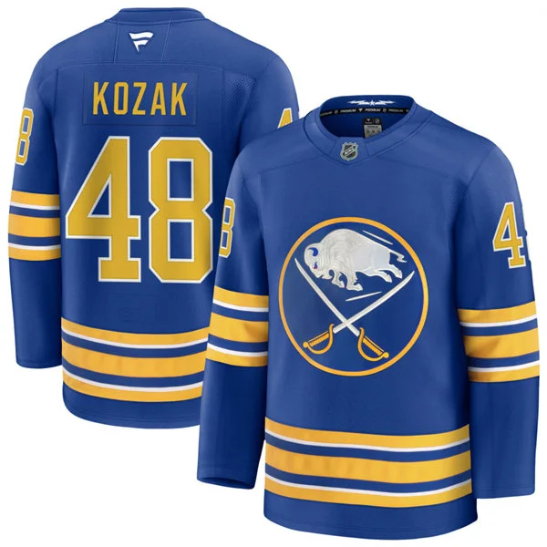 Men's Buffalo Sabres #48 Tyson Kozak Fanatics Royal Home Premium Jersey